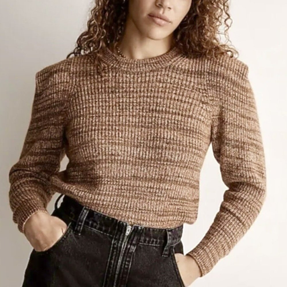 Madewell Space Dyed Pullover Sweater Sz S Merino Wool+Alpaca Blend